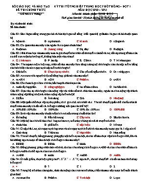 Đề thi THPT Quốc gia môn Sinh học - Mã đề 202 - Năm học 2020-2021 (Có đáp án)